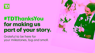 TD Canada 25BRBCCCTDThanksYouV2ENRM16 x 9 Ad Commercial Brand Imagery Photoshoot 0