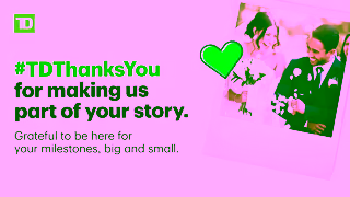 TD Canada 25BRBCCCTDThanksYouV2ENRM16 x 9 Ad Commercial Brand Imagery Photoshoot 1