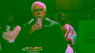 Uber Eats Brian Cox Goes to College Slurp Uber One Ad Commercial Brand Imagery Photoshoot 0