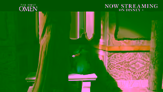 20th Century Studios The First Omen Now streaming on Disney Ad Commercial Brand Imagery Photoshoot 1