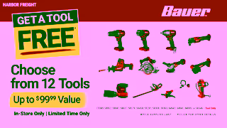 Harbor Freight Bauer Deal Buy A Bauer 5 Ah Battery Charger Starter Kit Get A Tool Free Harbor Freight Ad Commercial Brand Imagery Photoshoot 2