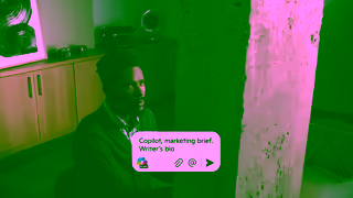 Microsoft365 Break Through Writers Block with Microsoft 365 Copilot Chat Ad Commercial Brand Imagery Photoshoot 0