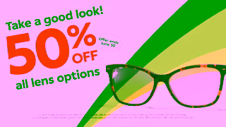 Specsavers SALE 50 off all lens options Offer ends June 30 Ad Commercial Brand Imagery Photoshoot 1