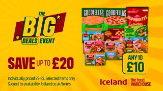 Iceland Foods THE BIG DEALS EVENT IS NOW ON Ad Commercial Brand Imagery Photoshoot 1