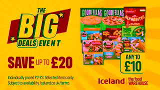 Iceland Foods THE BIG DEALS EVENT IS NOW ON Ad Commercial Brand Imagery Photoshoot 2