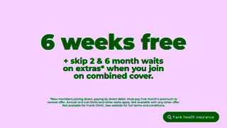 Frank Health Insurance Want 6 weeks free on combined cover Ad Commercial Brand Imagery Photoshoot 0