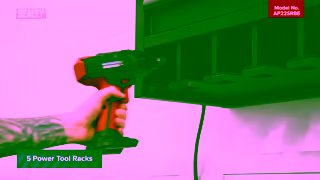 SEALEY Tools Sealey AP22SRBE Power Tool Storage Rack with Drawer Power Bar Workshop Organisation Ad Commercial Brand Imagery Photoshoot 0