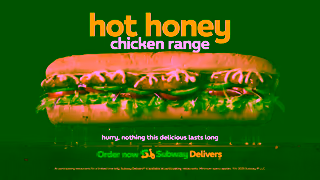 Subway The Subway Hot Honey Chicken Range with honey and chilli whats not to love Ad Commercial Brand Imagery Photoshoot 2