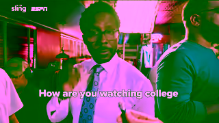 SlingTV Desmond Howards Tiny Mic Interview Ad Commercial Brand Imagery Photoshoot 1