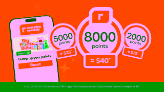 Everyday Rewards Get big bonus points when you boost and shop at Woolworths This week only TCs apply Ad Commercial Brand Imagery Photoshoot 2