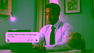 Microsoft365 Tailor Your Message with Microsoft 365 Copilot Chat Ad Commercial Brand Imagery Photoshoot 0