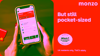 Monzo Bank A bank with 12 million customers UK Residents TsCs apply Ad Commercial Brand Imagery Photoshoot 1