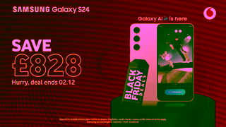 Vodafone Samsung Galaxy S24 Black Friday Vodafone UK Ad Commercial Brand Imagery Photoshoot 0