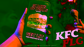 KFC KFCs Christmas in July 50 Off Original Crispy Burger Ad Commercial Brand Imagery Photoshoot 2