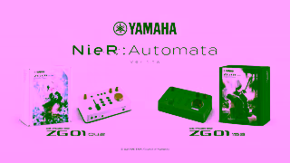 Yamaha ZG01 Special Collaboration Model with the NieRAutomata Ver 11a Anime Ad Commercial Brand Imagery Photoshoot 2