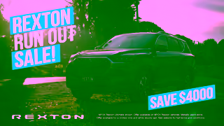 KGM SsangYong KGM SsangYong Rexton MY24 Run Out Sale 30s Ad Commercial Brand Imagery Photoshoot 0