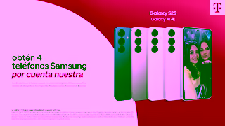 T-Mobile Llvate 4 telfonos Galaxy S25 con Galaxy AI por cuenta de TMobile y ahorra en grande TMobile Ad Commercial Brand Imagery Photoshoot 1