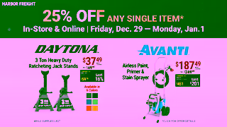 Harbor Freight New Year New Deals 25 Off Any Single Item Harbor Freight Ad Commercial Brand Imagery Photoshoot 1