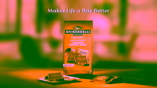 Ghirardelli Milk Chocolate Caramel Waffle Cone SQUARES Ghirardelli Chocolate Company Ad Commercial Brand Imagery Photoshoot 2