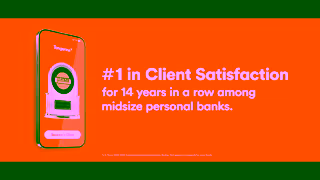 Tangerine Bank Tangerine 1 in Client satisfaction among Midsize Banks for 14 straight years Ad Commercial Brand Imagery Photoshoot 2