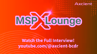 Axcient Ad Highlight MSP Xperience Lounge Robert CioffiUnmasking Cybercriminals Thought Leadership 2 Ad Commercial Brand Imagery Photoshoot 2