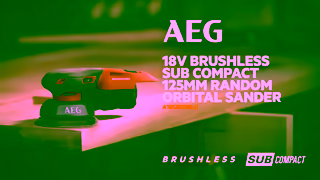 AEG Power Tools AEG 18V Brushless Sub Compact 125mm Random Orbital Sander Ad Commercial Brand Imagery Photoshoot 0