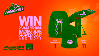 Armor All Buy Armor All for your chance to win Oracle Red Bull Racing Signed Gear Ad Commercial Brand Imagery Photoshoot 2