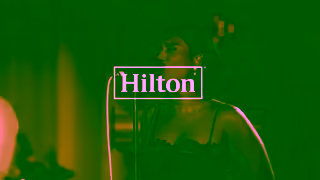Hilton RAYE Worth it Live at London Hilton on Park Lane Stay In The Music Ad Commercial Brand Imagery Photoshoot 2