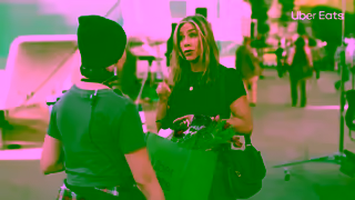 Uber Eats JENNIFER ANISTON AND DAVID SCHWIMMER FORGET UBER EATS Ad Commercial Brand Imagery Photoshoot 0