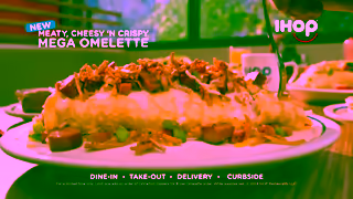 IHOP Meaty Cheesy N Crispy Mega Omelette IHOP Ad Commercial Brand Imagery Photoshoot 1
