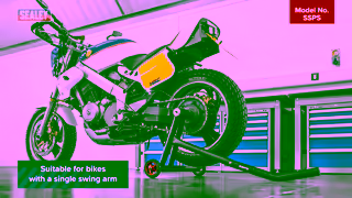 SEALEY Tools Sealey SSPS SingleSided Motorcycle Paddock Stand Quick Safe Secure Lifting Ad Commercial Brand Imagery Photoshoot 2
