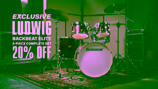 Guitar Center GC PA LUDWIG BACKBEAT ELITE DRUM SET 2024 16x9 Version A Ad Commercial Brand Imagery Photoshoot 0