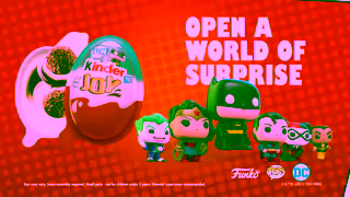 Kinder Kinder Joy with Treat New DC Funko Pop toys Ad Commercial Brand Imagery Photoshoot 2