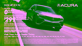 Acura Core Model 2024 ZDX 0 APR 299 Lease 30 Ad Commercial Brand Imagery Photoshoot 2