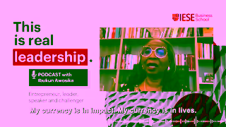 IESE Business School How to bring your authentic self to work With Ibukun Awosika This Is Real Leadership Podcast Ad Commercial Brand Imagery Photoshoot 0
