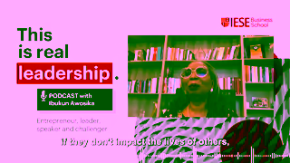 IESE Business School How to bring your authentic self to work With Ibukun Awosika This Is Real Leadership Podcast Ad Commercial Brand Imagery Photoshoot 1