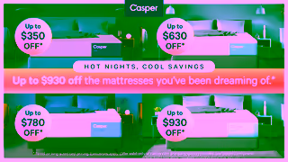 Casper Sleep Hot nights cool savings Up to 930 off mattresses Ad Commercial Brand Imagery Photoshoot 0