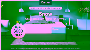 Casper Sleep Hot nights cool savings Up to 930 off mattresses Ad Commercial Brand Imagery Photoshoot 1