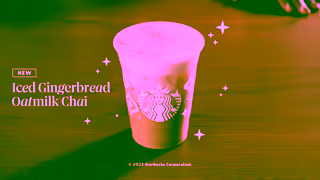 Starbucks Holidays are here at Starbucks Iced Gingerbread Oatmilk Chai Ad Commercial Brand Imagery Photoshoot 1
