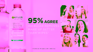 Garnier Garnier Micellar Water is more effective than wipes Approved By Real People Ad Commercial Brand Imagery Photoshoot 2