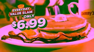 Denny's The 699 Everyday Value Slam Now on the 2 4 6 8 Value Menu Ad Commercial Brand Imagery Photoshoot 0