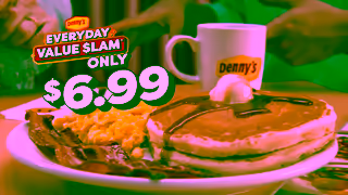 Denny's The 699 Everyday Value Slam Now on the 2 4 6 8 Value Menu Ad Commercial Brand Imagery Photoshoot 2