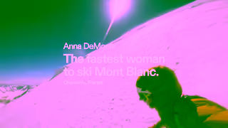 Rab Equipment The fastest woman to ski Mont Blanc Anna DeMonte 16 9 6 Sec 1 Ad Commercial Brand Imagery Photoshoot 2