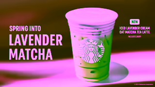 Starbucks PO 1731 STBX SPRING APEX YOUTUBE BUMPER LAVENDER MATCHA 6s EN Ad Commercial Brand Imagery Photoshoot 1