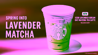 Starbucks PO 1731 STBX SPRING APEX YOUTUBE BUMPER LAVENDER MATCHA 6s EN Ad Commercial Brand Imagery Photoshoot 2