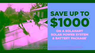 Solahart Get up to 1000 off a Solahart Solar Power System and Battery Package SOLA1328FP30 Ad Commercial Brand Imagery Photoshoot 1