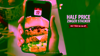 KFC KFCs Half Price Zinger Stacker Ad Commercial Brand Imagery Photoshoot 1