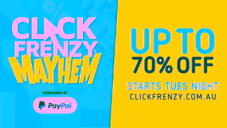 Click Frenzy Click Frenzy Mayhem 2024 STARTS TUES Ad Commercial Brand Imagery Photoshoot 2