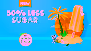 Peters Ice Cream Frosty Fruits Tropical 50 Less Sugar More Fun Ad Commercial Brand Imagery Photoshoot 1
