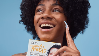 Olay ShaCarri Richardson Melts the Competition Olay Cleansing Melts Olay Skin Care Ad Commercial Brand Imagery Photoshoot 0